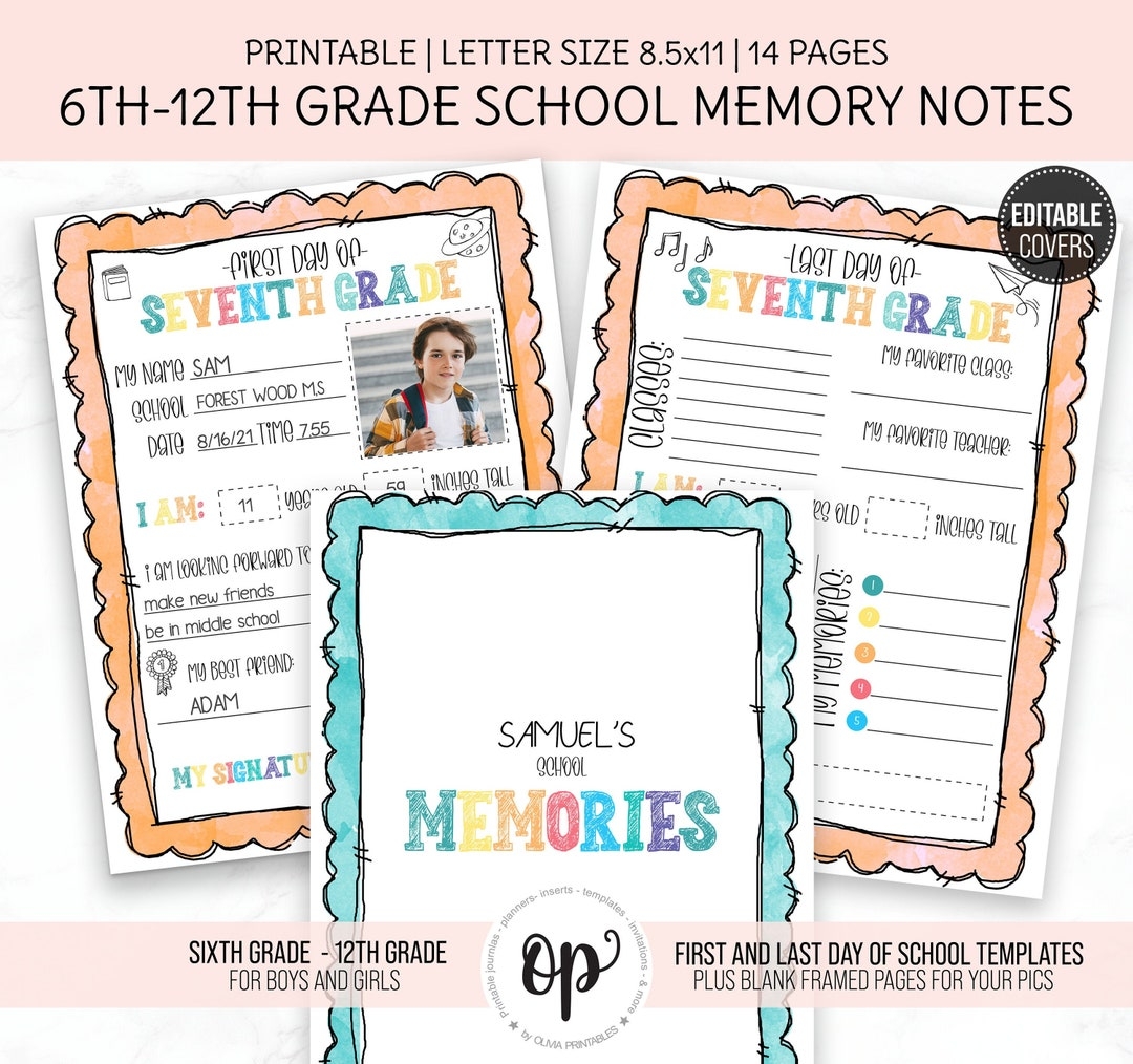 Free Printable Senior Memory Book Template