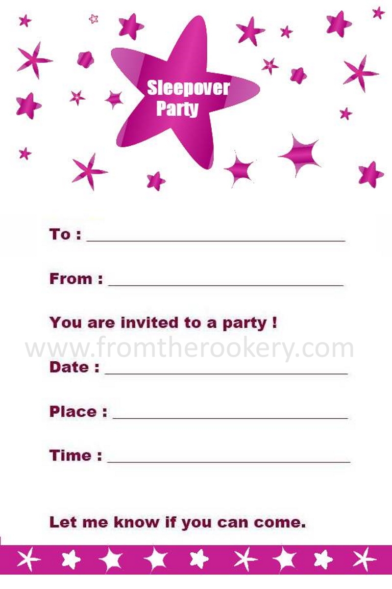 Printable Sleepover Invitations Worksheets Library Printable Sleepover Invitations Worksheets Library