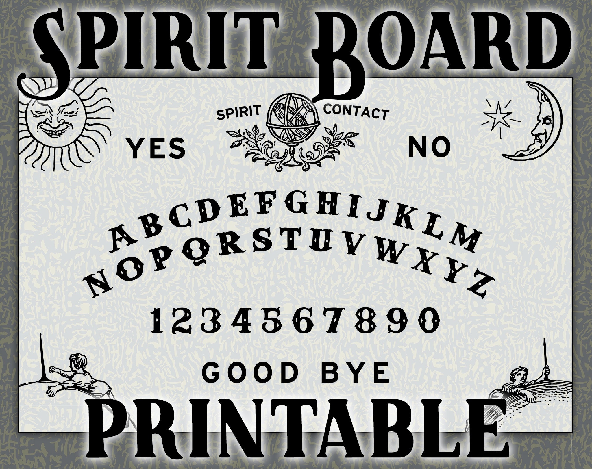 Printable Spirit Board Ouija Template Pdf Svg Png Ai Etsy UK