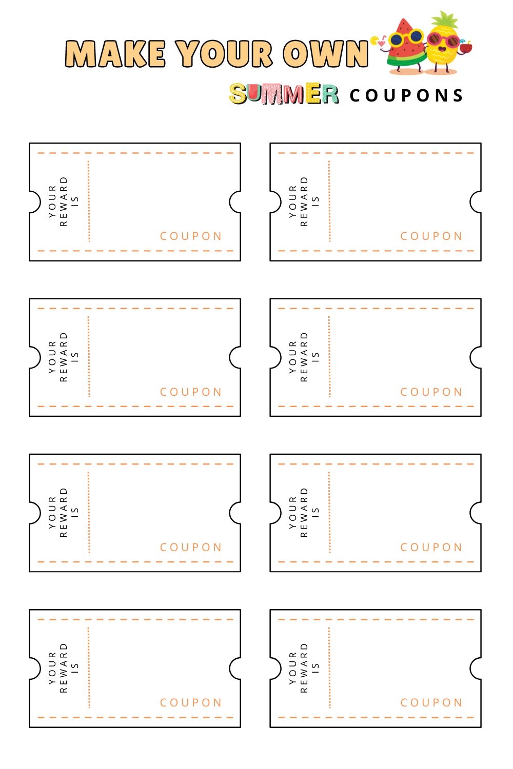 Free Printable Kids Coupon Template