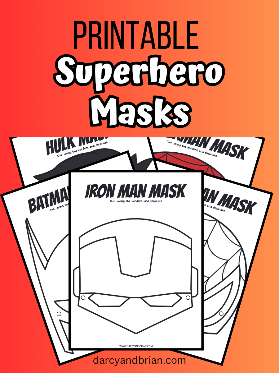 Printable Superhero Masks Fun For Kids Of All Ages 