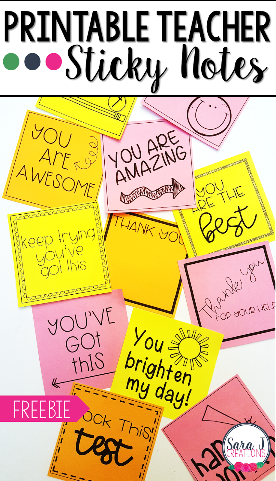 Printable Teacher Sticky Notes Sara J Creations Printable Teacher Sticky Notes Sara J Creations