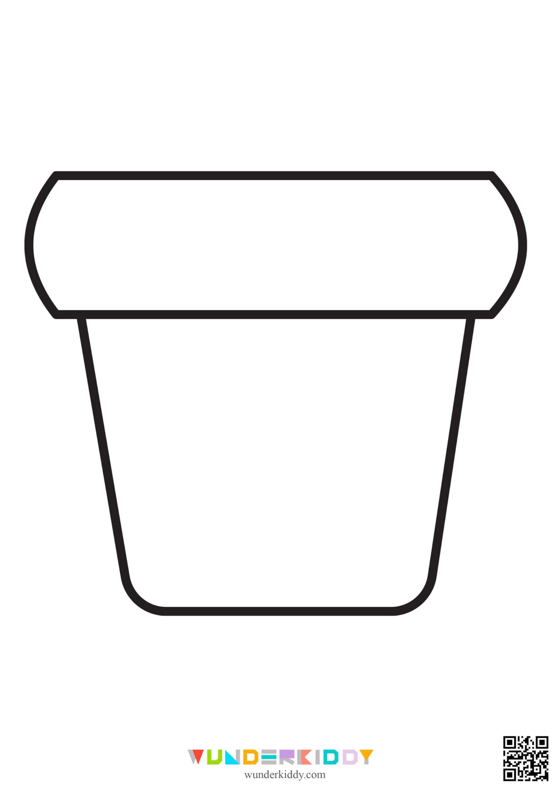 Printable Template Flower Pot For Mother S Day Crafts