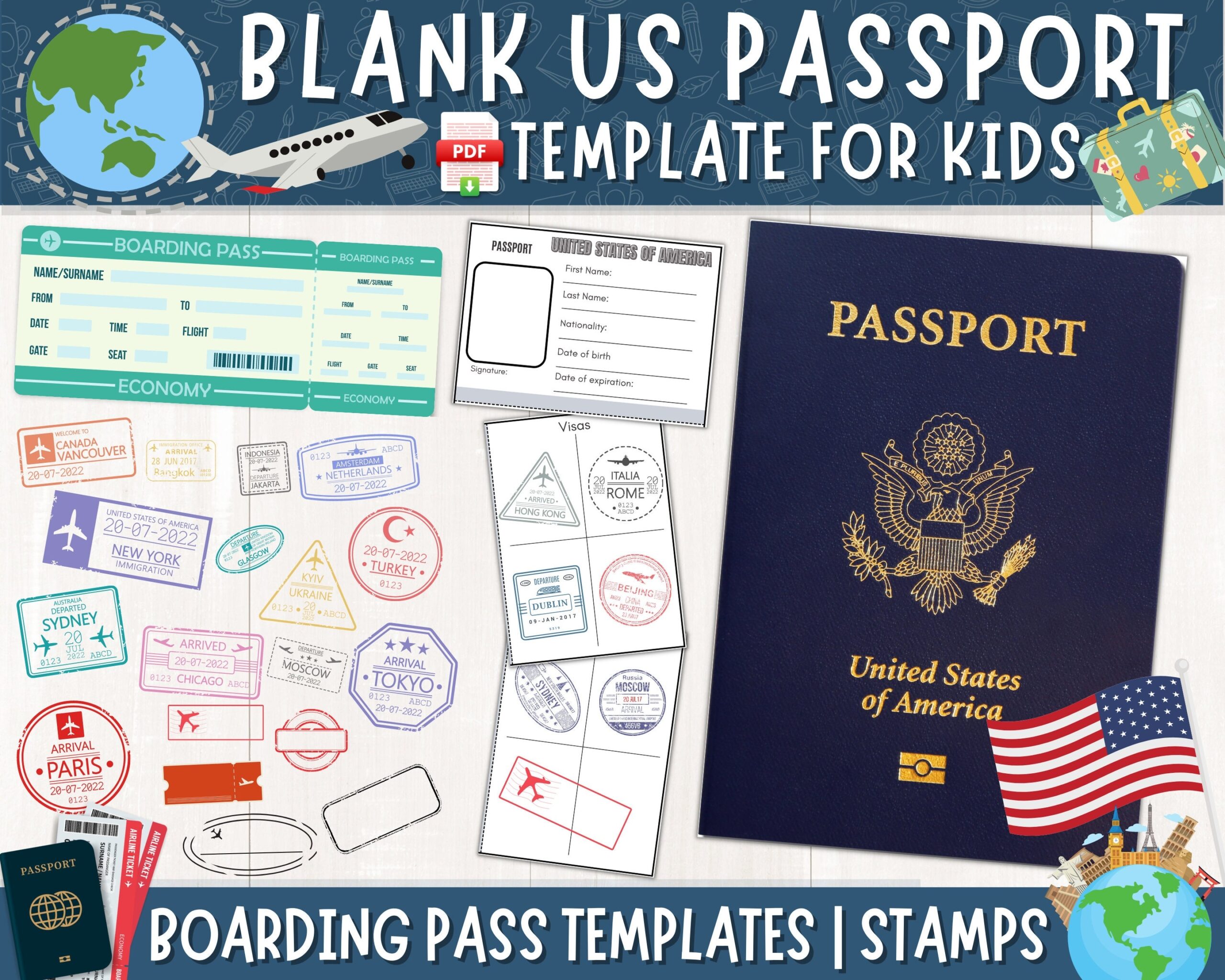 Free Printable Passport Template For Teachers