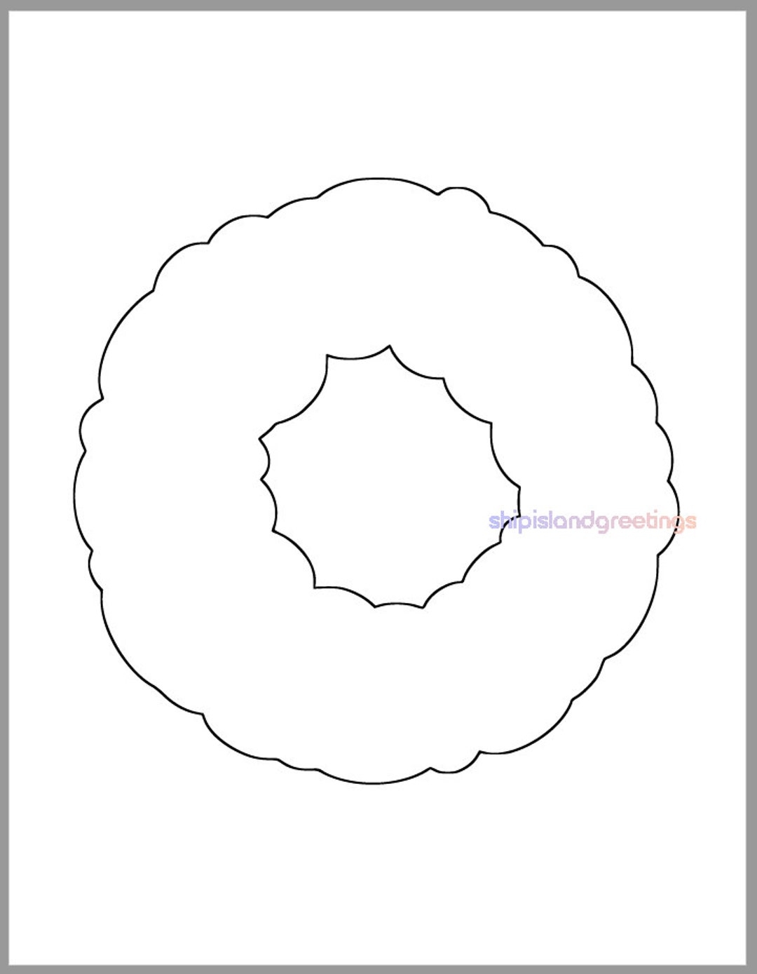 Free Printable Printable Wreath Template