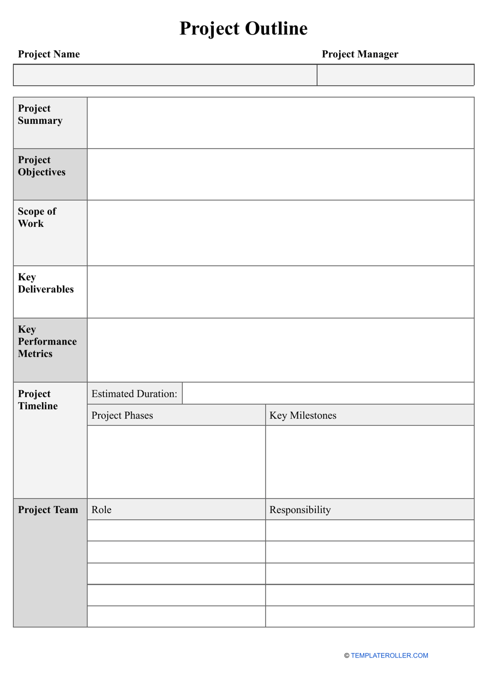Project Outline Template Download Printable PDF Templateroller Project Outline Template Download Printable PDF Templateroller