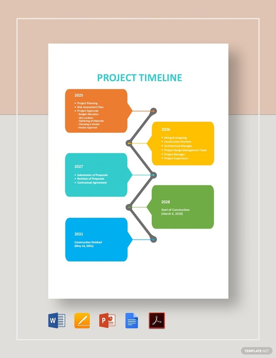 Free Printable Project Timeline Template