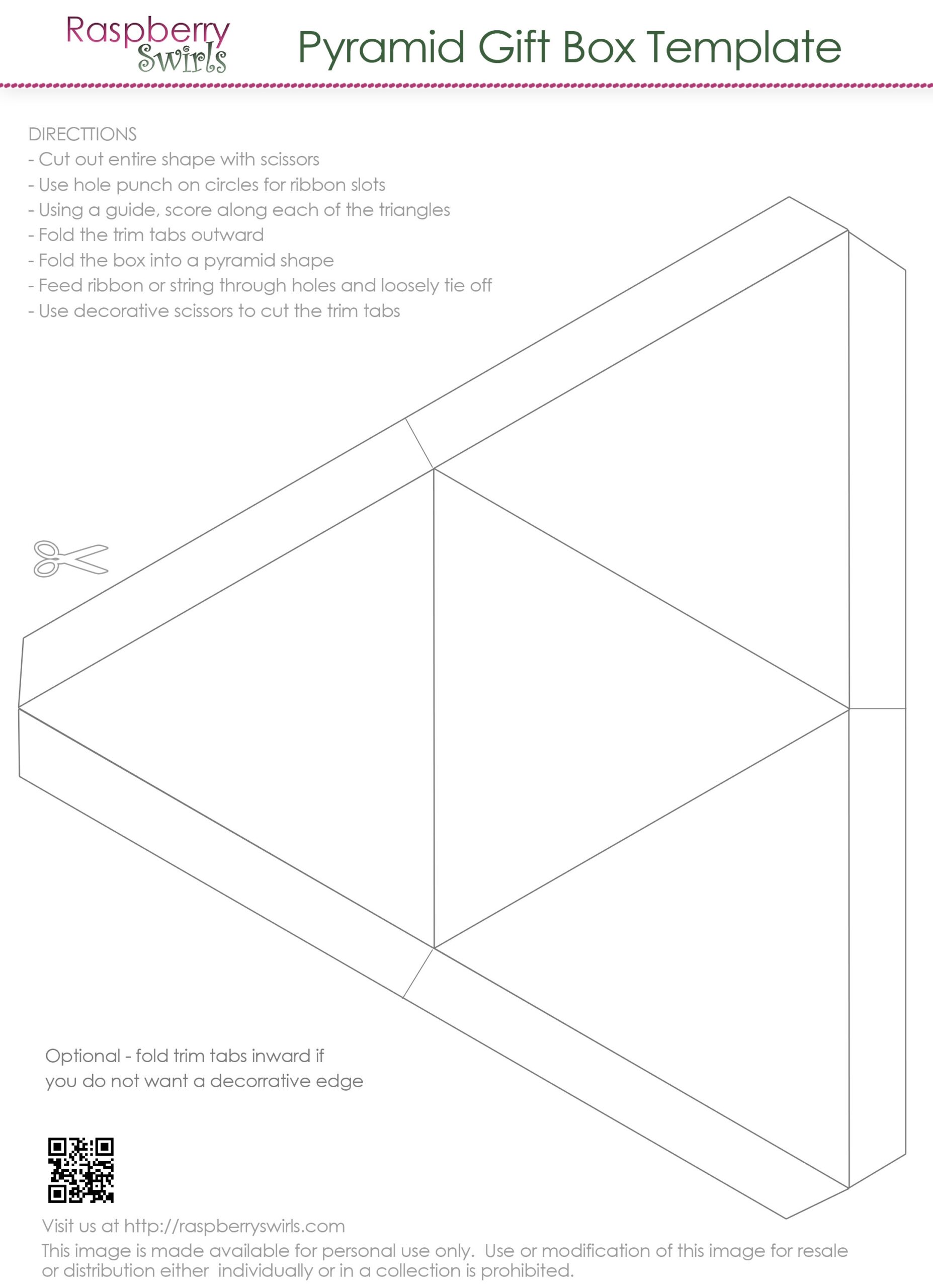 Free Printable Pyramid Box Template