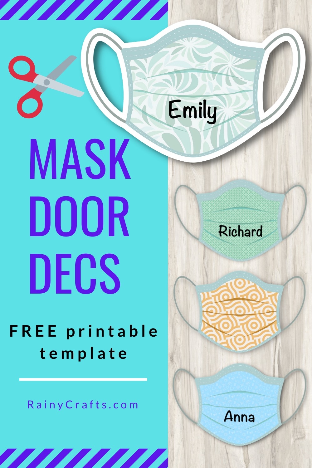 RA Door Decs Medical Mask Template Rainy Crafts RA Door Decs Medical Mask Template Rainy Crafts