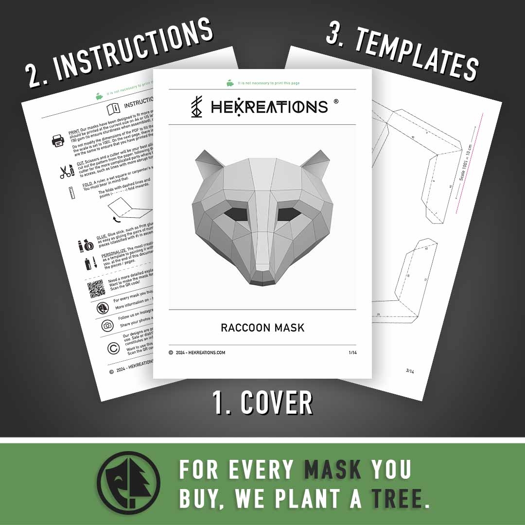 Free Printable Racoon Template