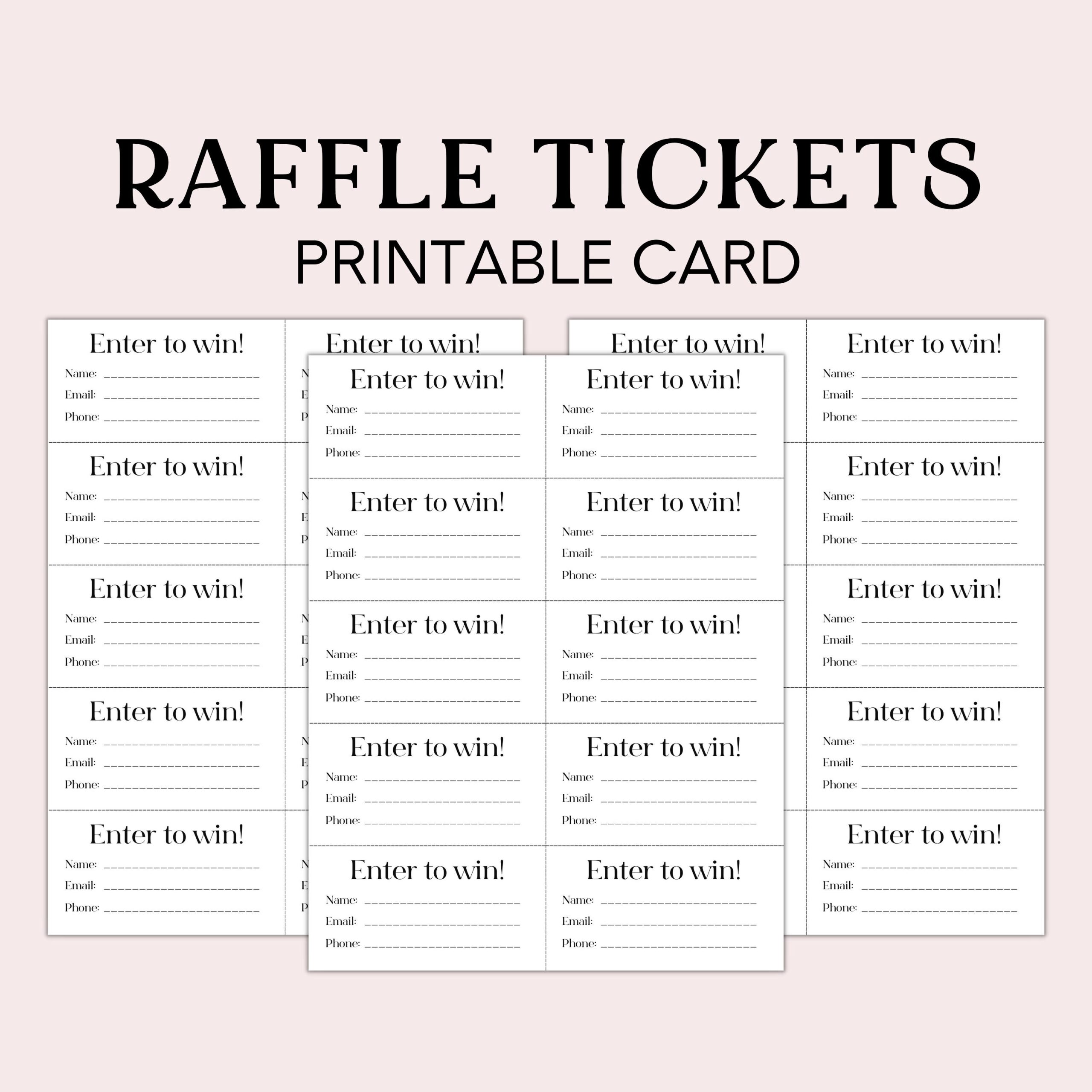 Free Printable Raffle Ticket Template Excel Free Printable Raffle Ticket Template Excel