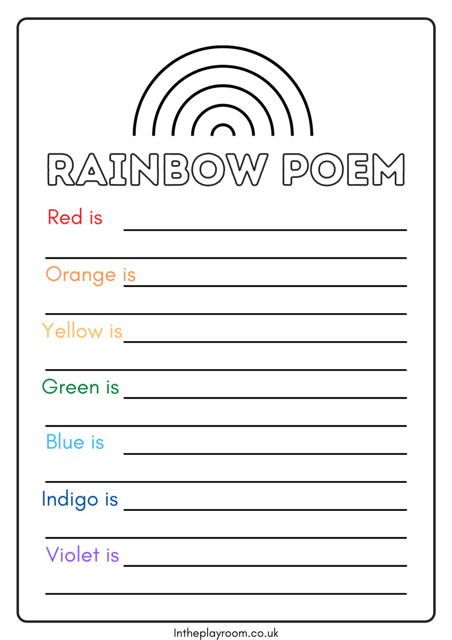 Rainbow Poem For Kids Free Printable Worksheet In The Playroom Worksheets Library Rainbow Poem For Kids Free Printable Worksheet In The Playroom Worksheets Library