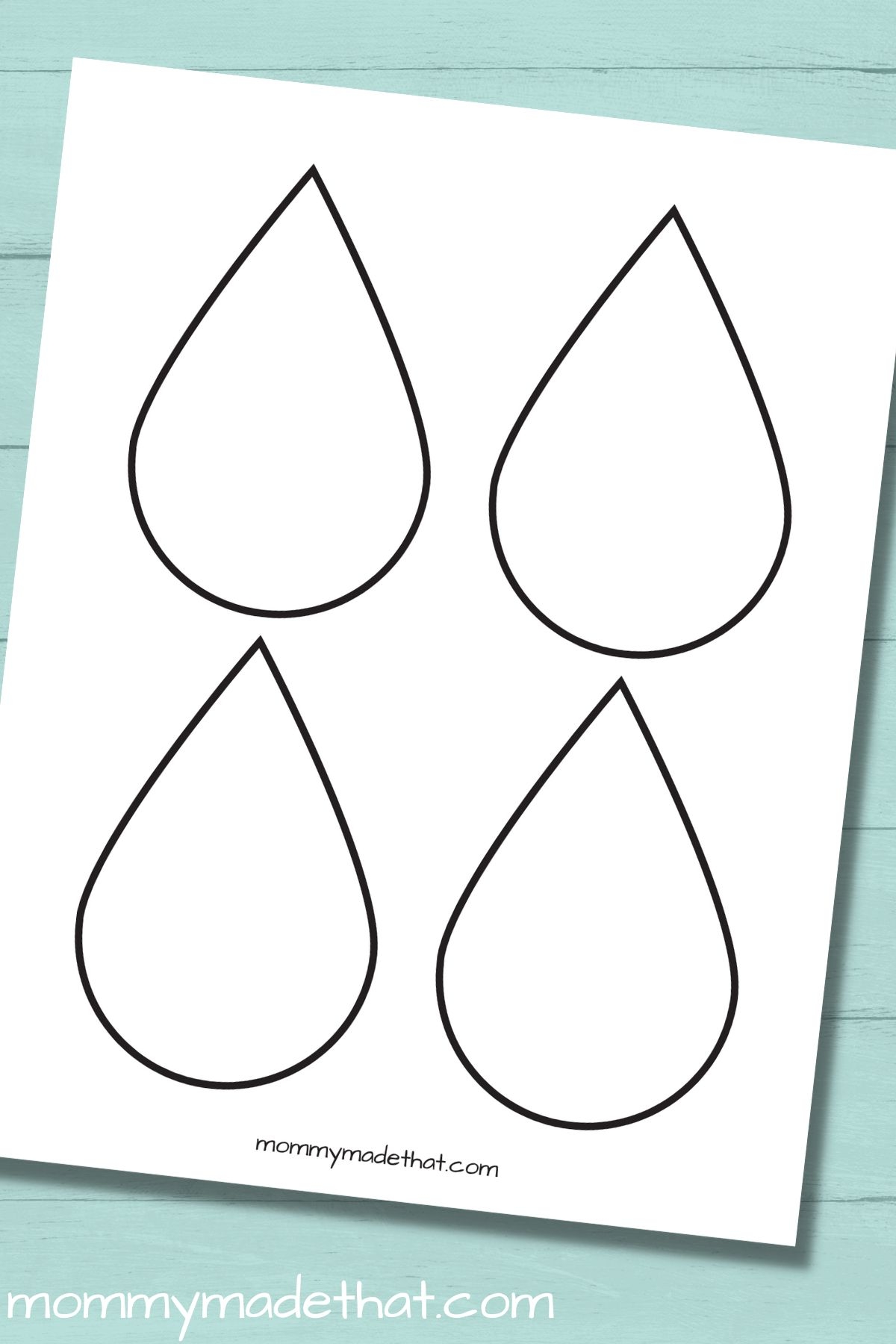 Free Printable Raindrops Template