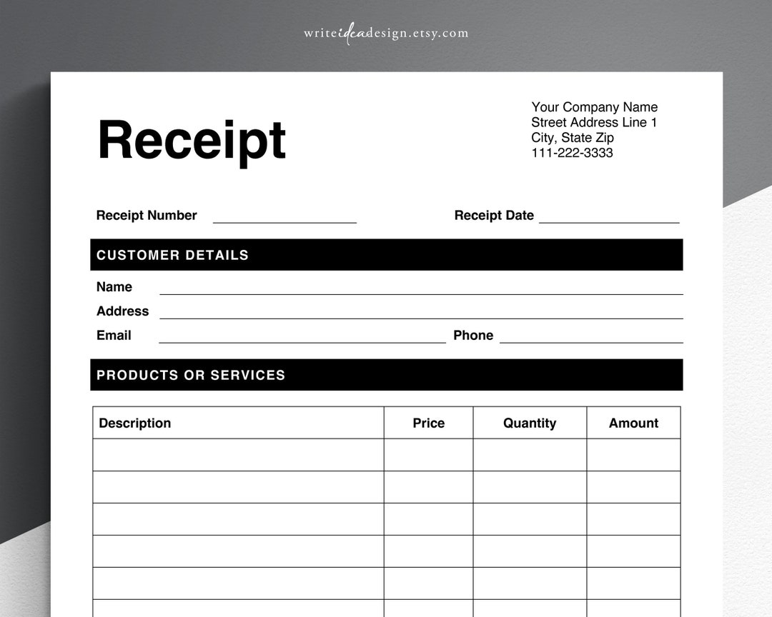 Receipt Template Pdf google Docs microsoft Word Receipt Form Customer Receipt Etsy UK Receipt Template Pdf google Docs microsoft Word Receipt Form Customer Receipt Etsy UK
