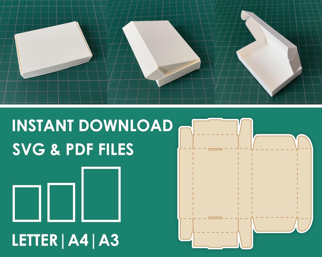 Rectangular Packaging Box Template SVG PDF 8 5x11 A4 A3 Sheet Instant Download Etsy Rectangular Packaging Box Template SVG PDF 8 5x11 A4 A3 Sheet Instant Download Etsy