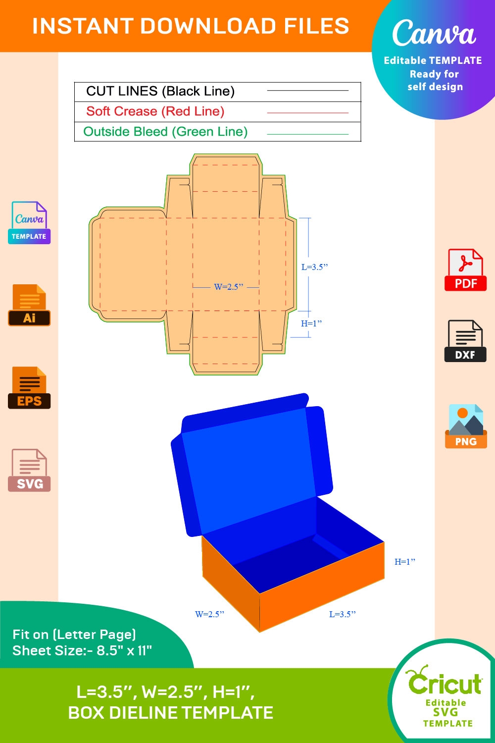 Rectangular Shipping Box Or Gift Box Dieline Template MasterBundles Rectangular Shipping Box Or Gift Box Dieline Template MasterBundles