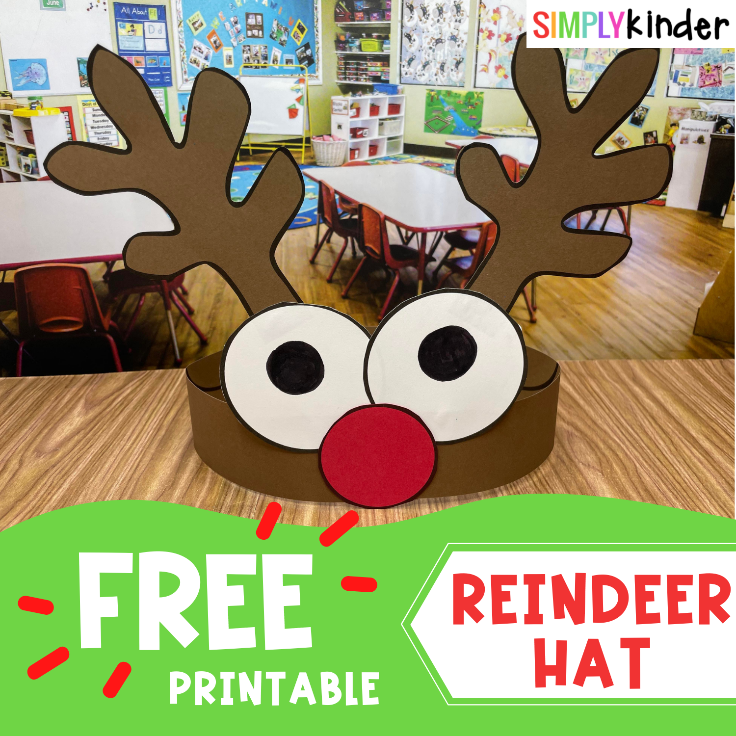 Free Printable Reindeer Hat Templates