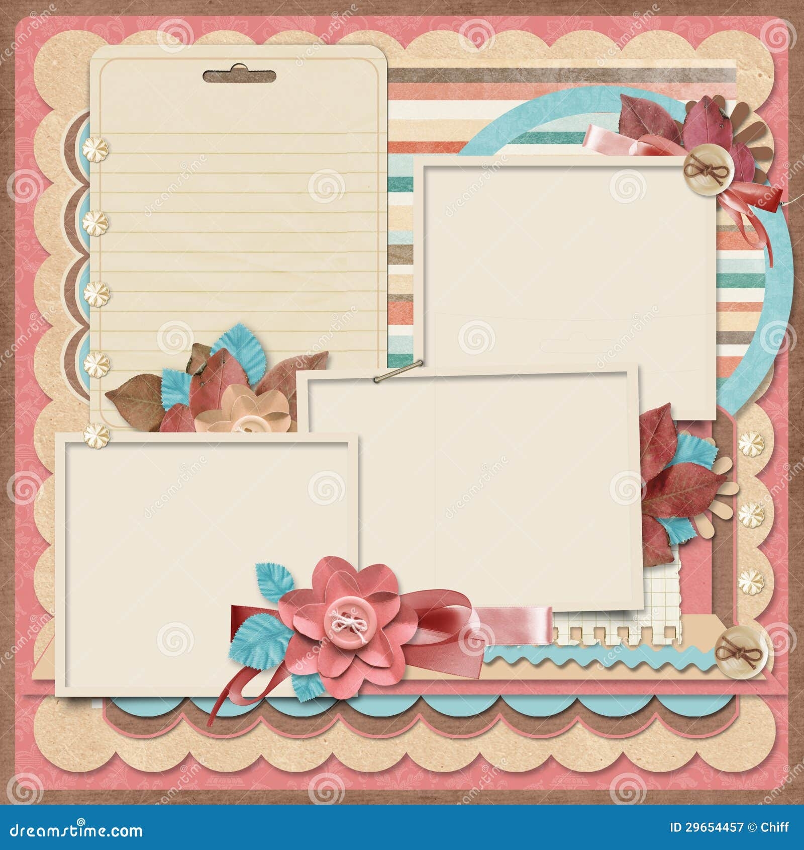 Retro Family Album 365 Project Scrapbooking Templates Stock Retro Family Album 365 Project Scrapbooking Templates Stock