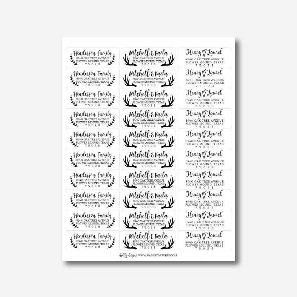 Return Address Label Printable