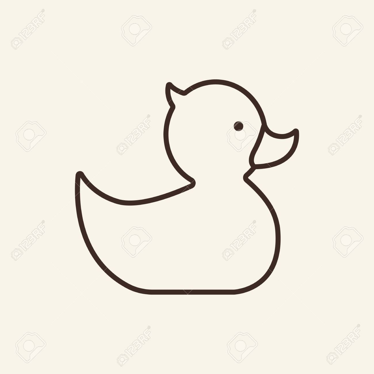 Rubber Duck Icon Template Vector Education Concept Toy Design 