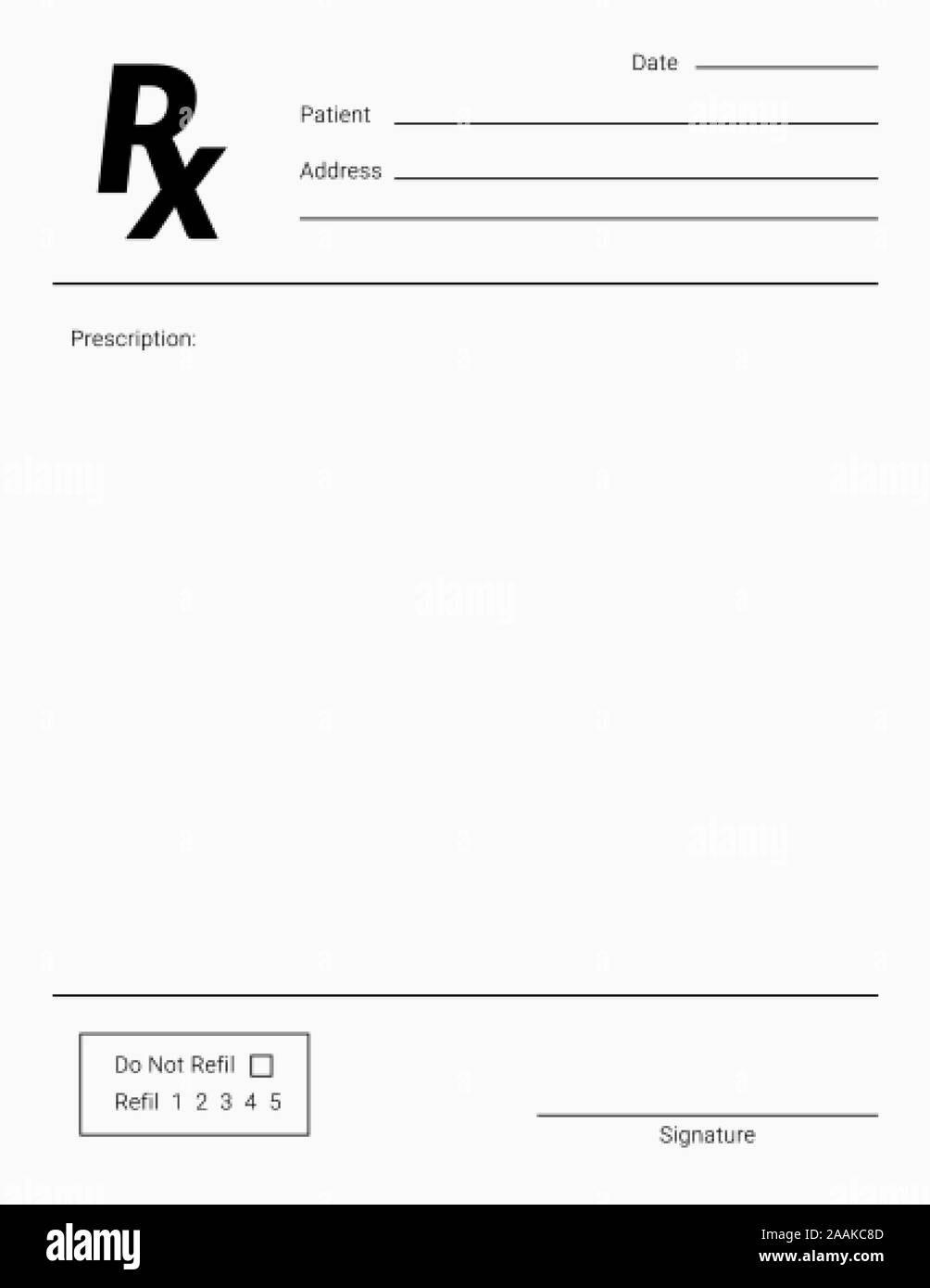 Rx Pad Template Medical Regular Prescription Form Stock Vector Rx Pad Template Medical Regular Prescription Form Stock Vector