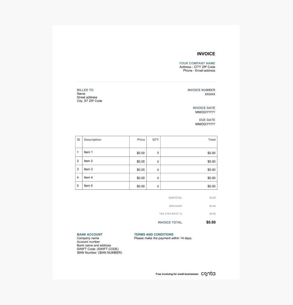 Free Printable Sales Invoice Templates Free Printable Sales Invoice Templates