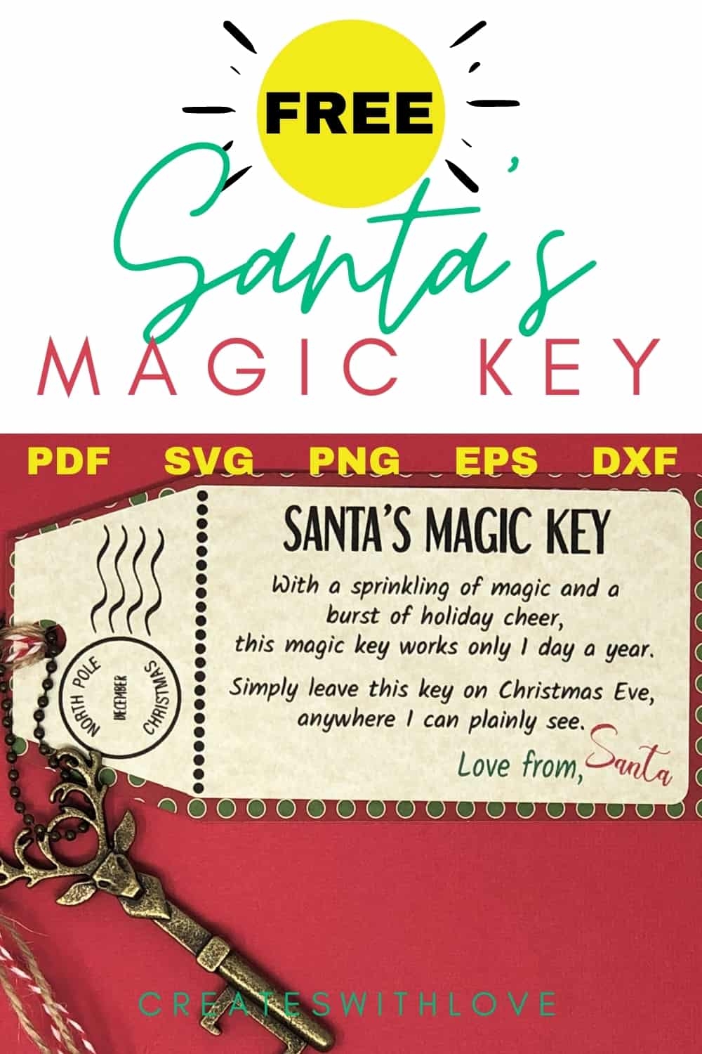 Free Printable Santa Magic Key Template