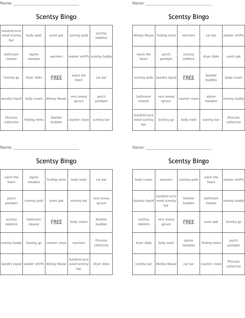 Free Printable Scentsy Bingo Invitation Templates Free Printable Scentsy Bingo Invitation Templates