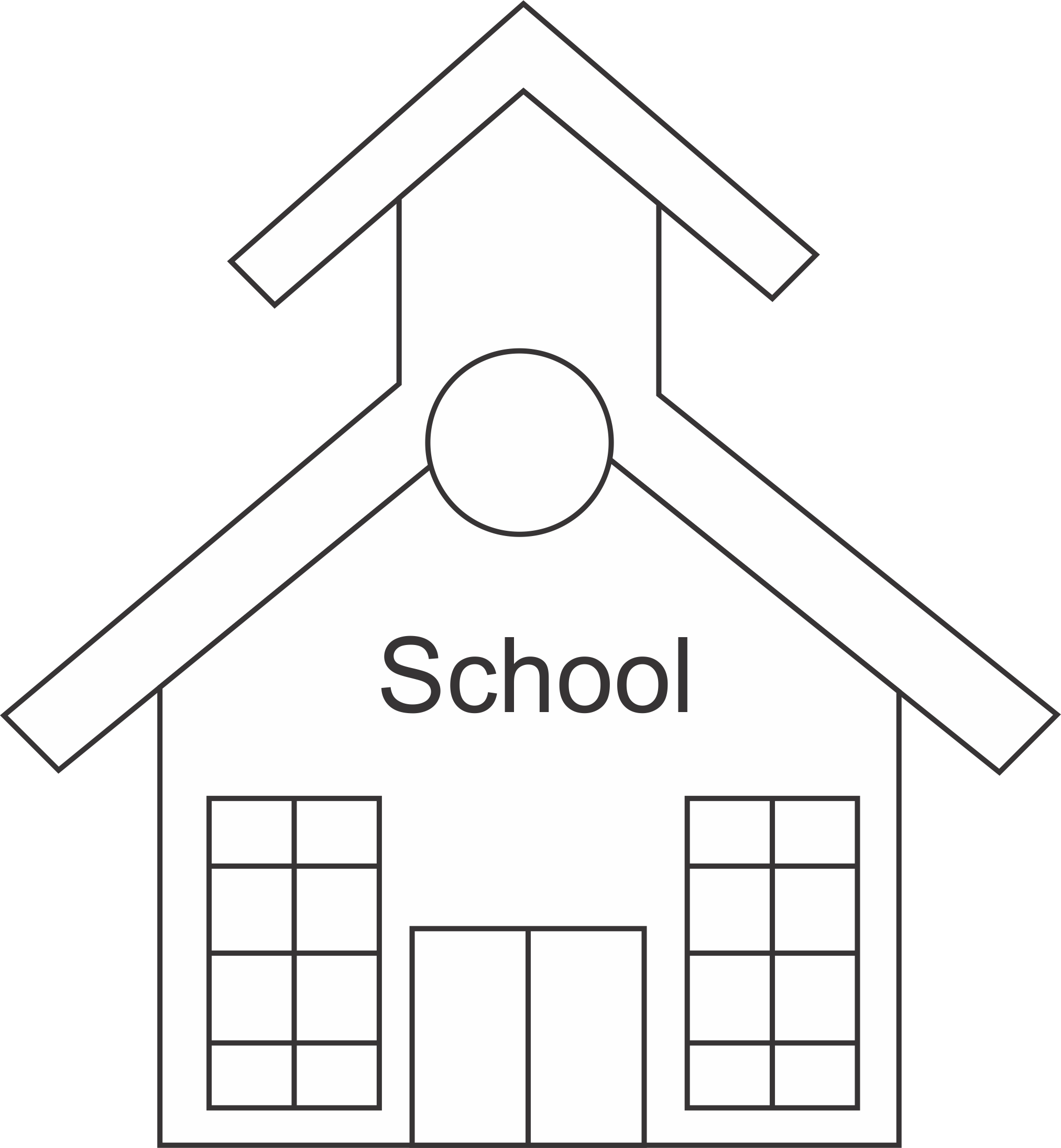 School 66837 Buildings And Architecture Free Printable Coloring Pages