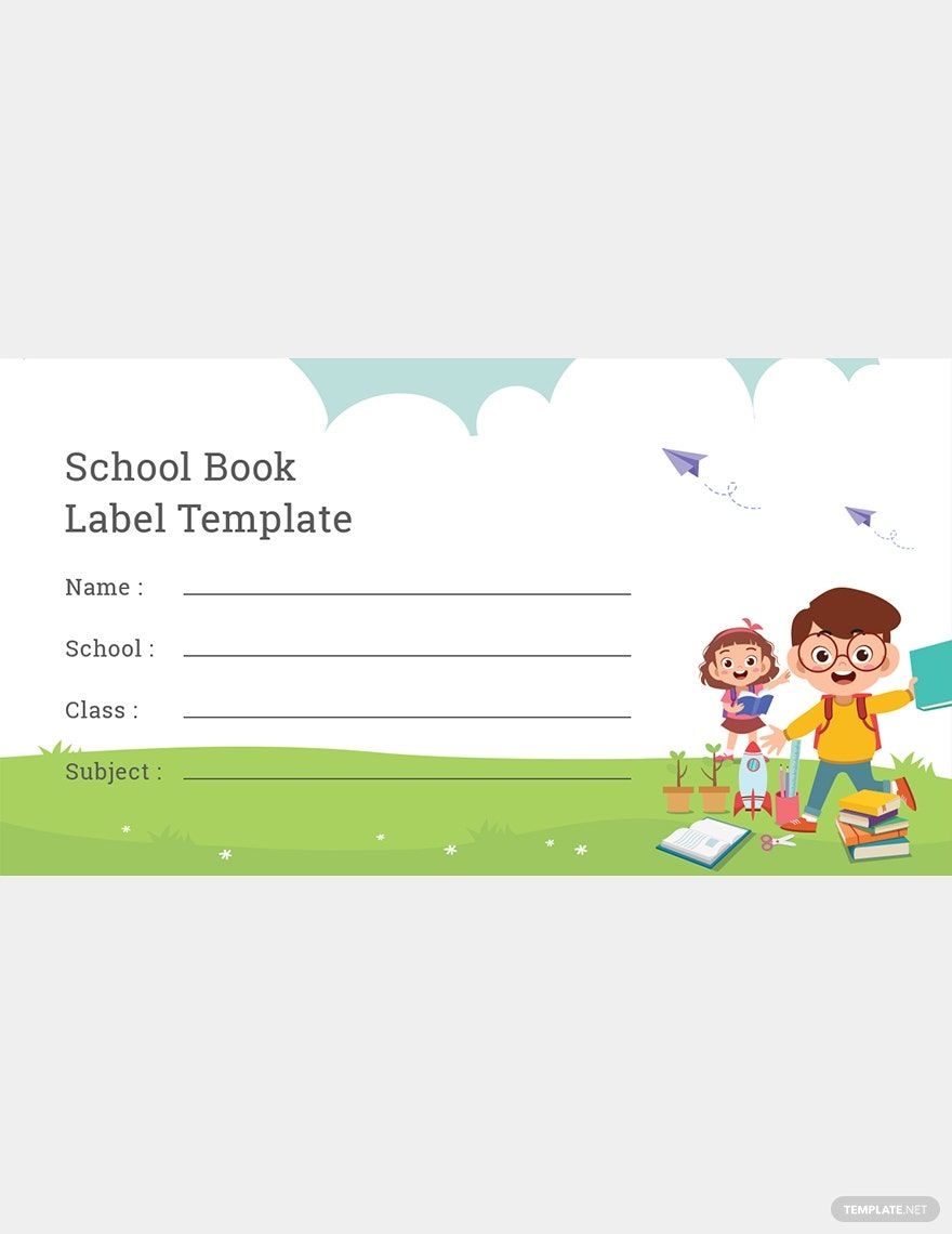 School Book Label Template In Word Photoshop Download Template School Book Label Template In Word Photoshop Download Template