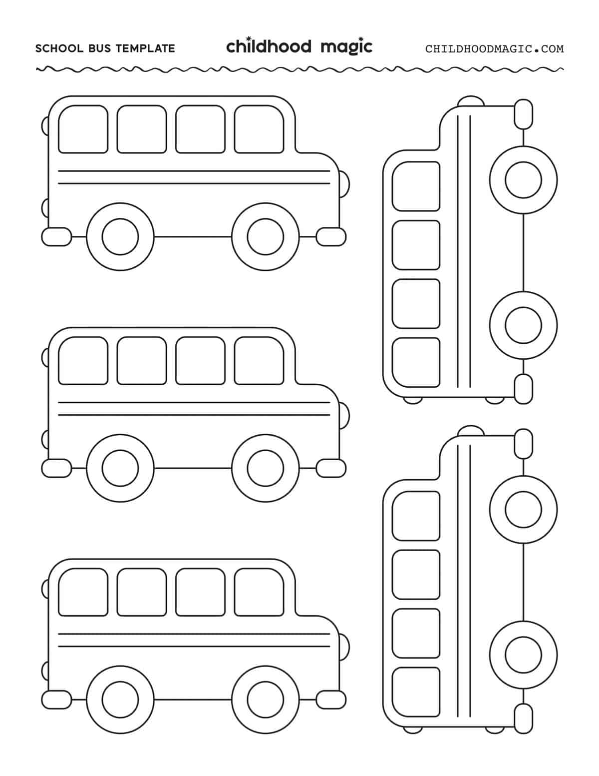 Free Printable School Bus Template Pdf