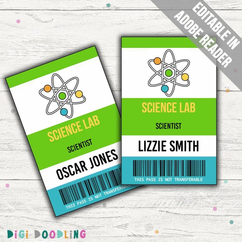 Free Printable Scientist Badge Template