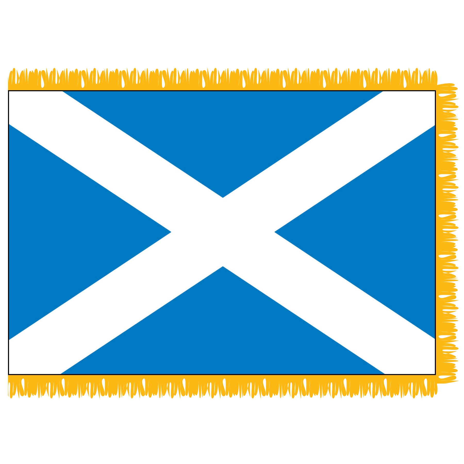 Scotland Flag 4 X 6 Indoor Nylon With Pole Sleeve U0026 Fringe