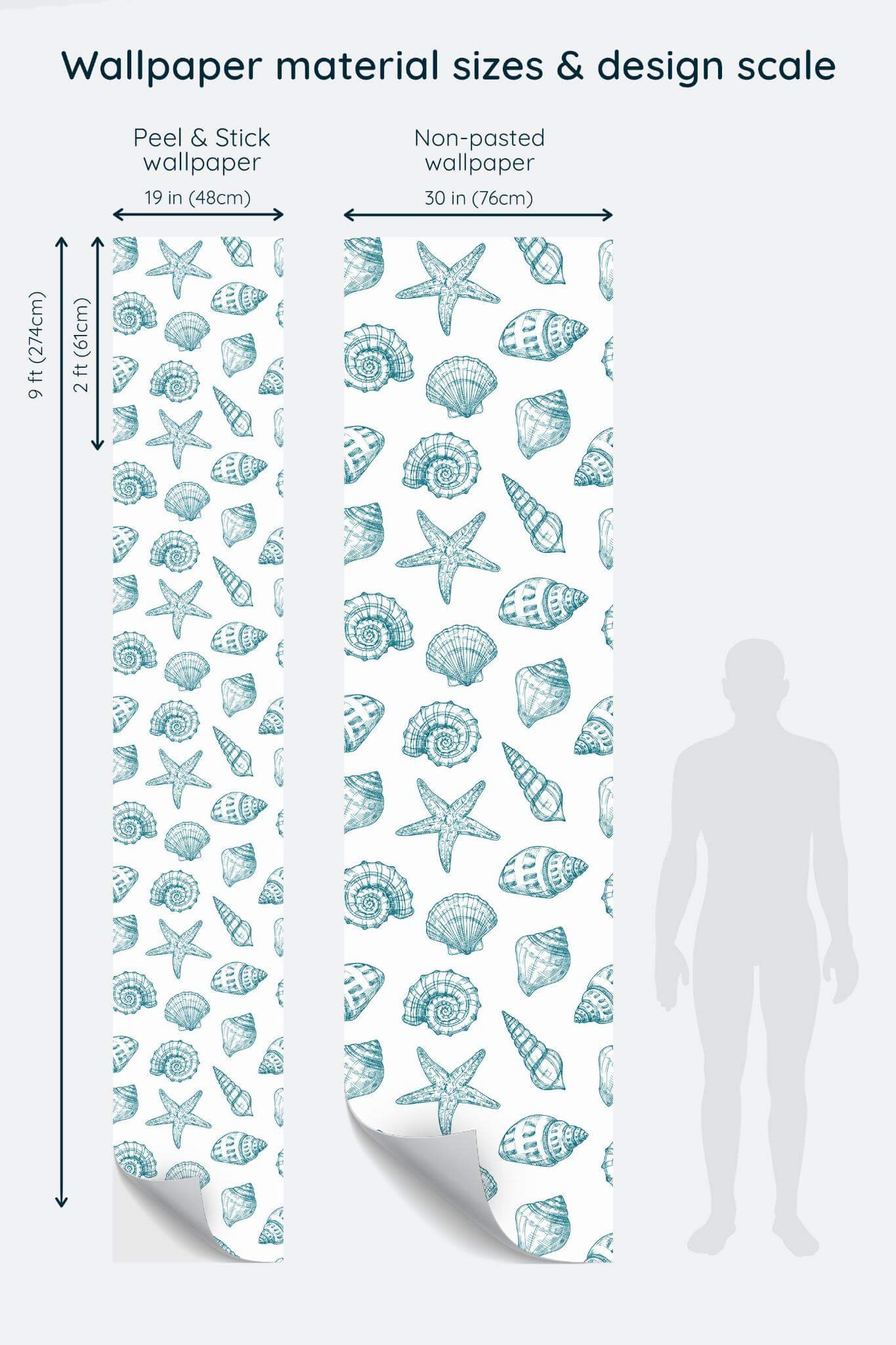 Free Printable Seashell Theme Background Template Free Printable Seashell Theme Background Template