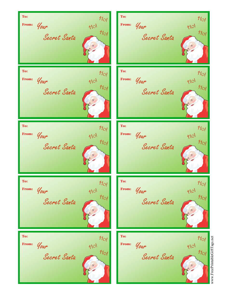 Secret Santa Gift Tag Template Download Printable PDF Templateroller Secret Santa Gift Tag Template Download Printable PDF Templateroller