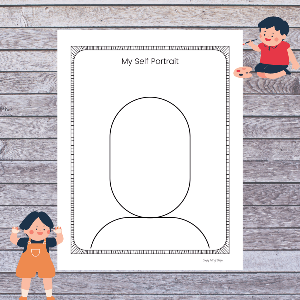 Self Portrait Template Printable Worksheets Library