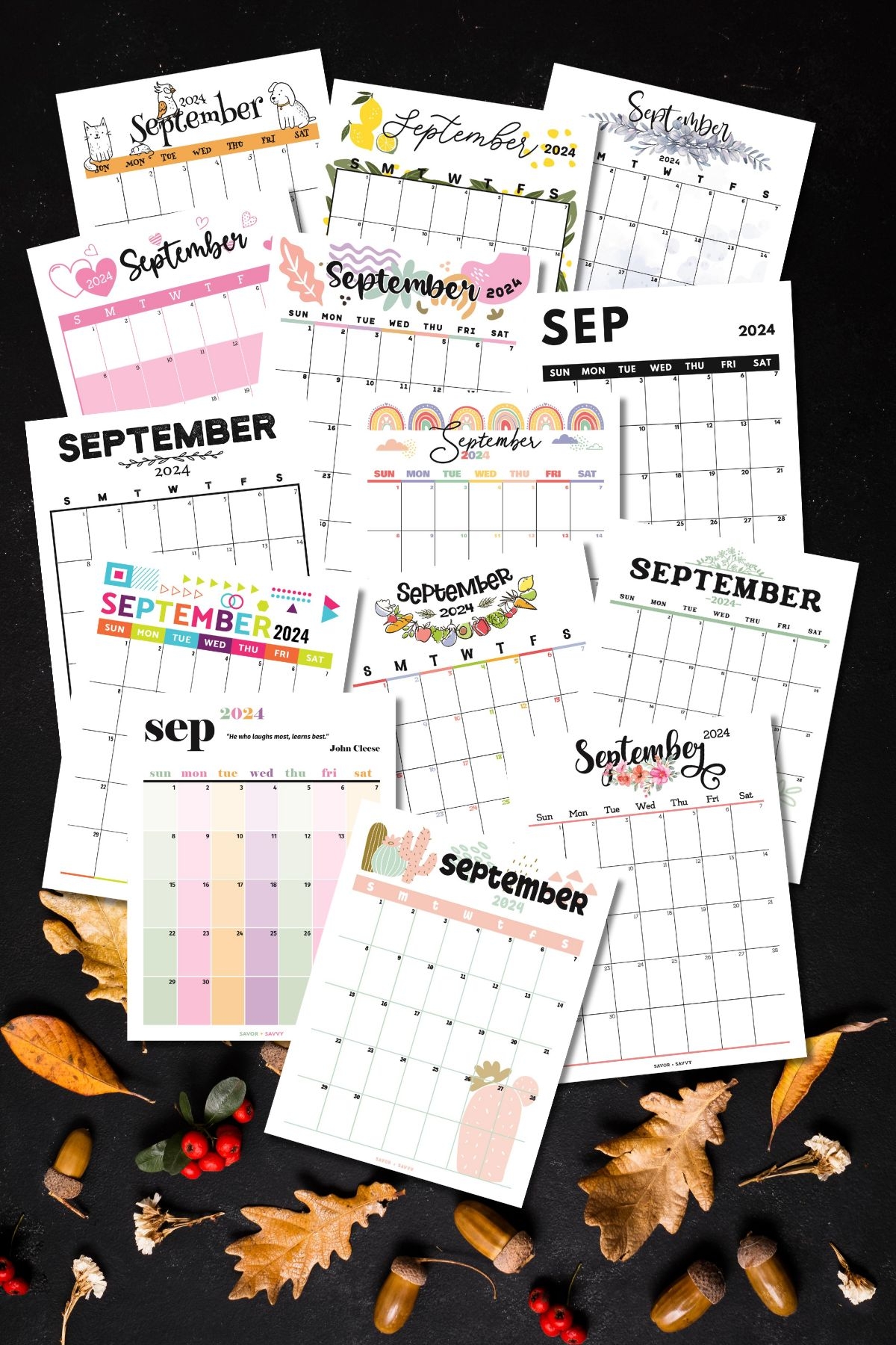 Free Printable September Calendar Templates