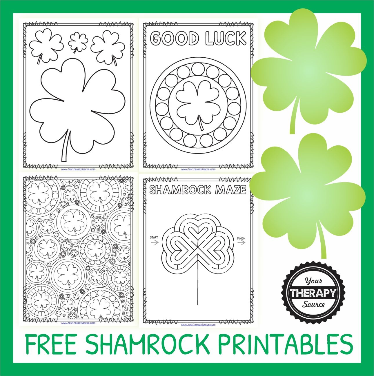 Free Printable Shamrock Writing Template