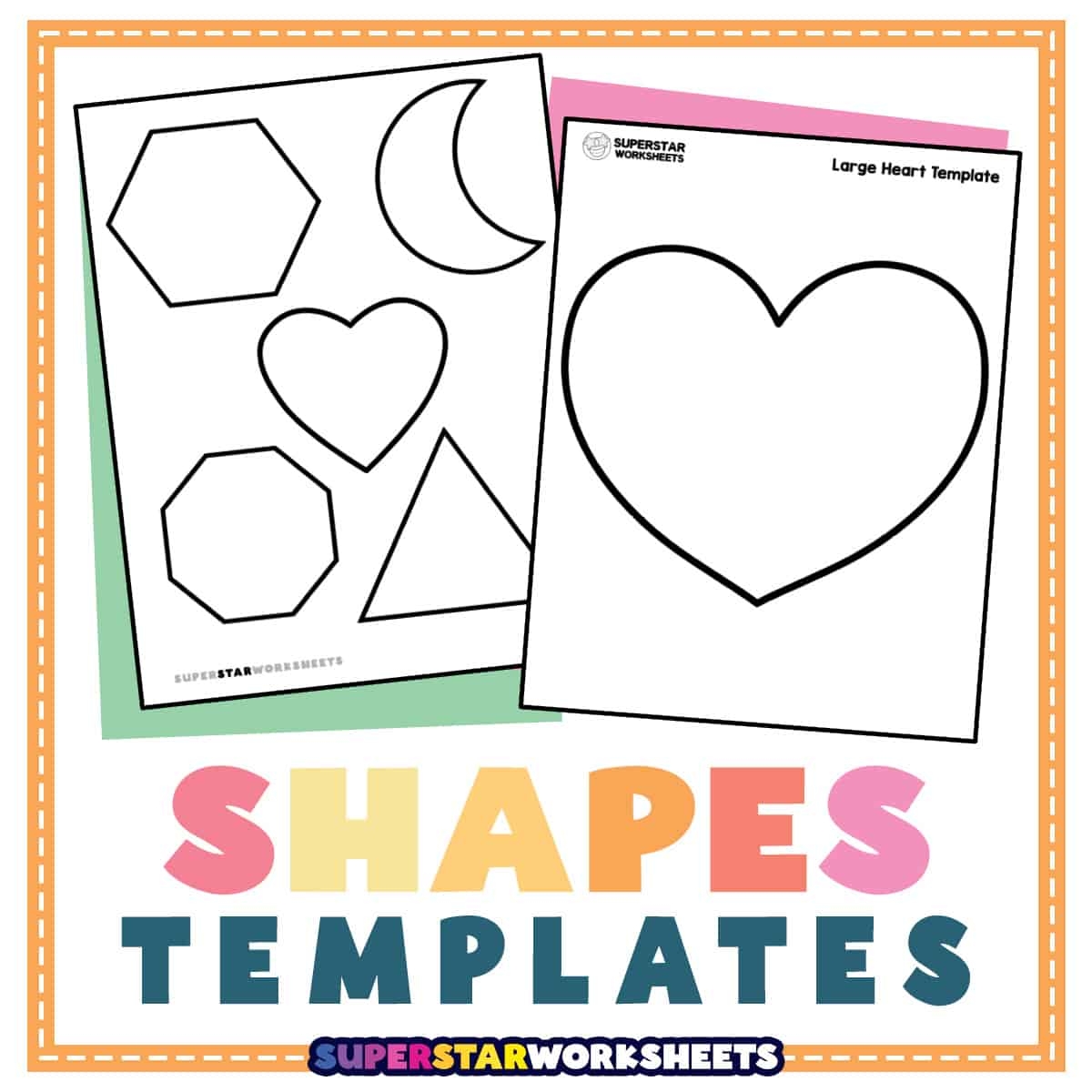 Shape Template Superstar Worksheets