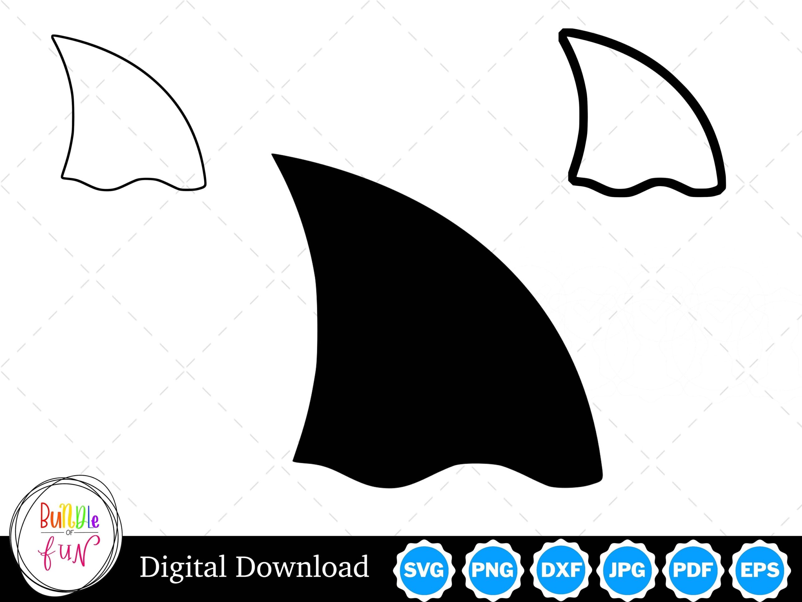 Shark Fin Design Shark Fin SVG Shark Fin Outline Shark Fin Cut 