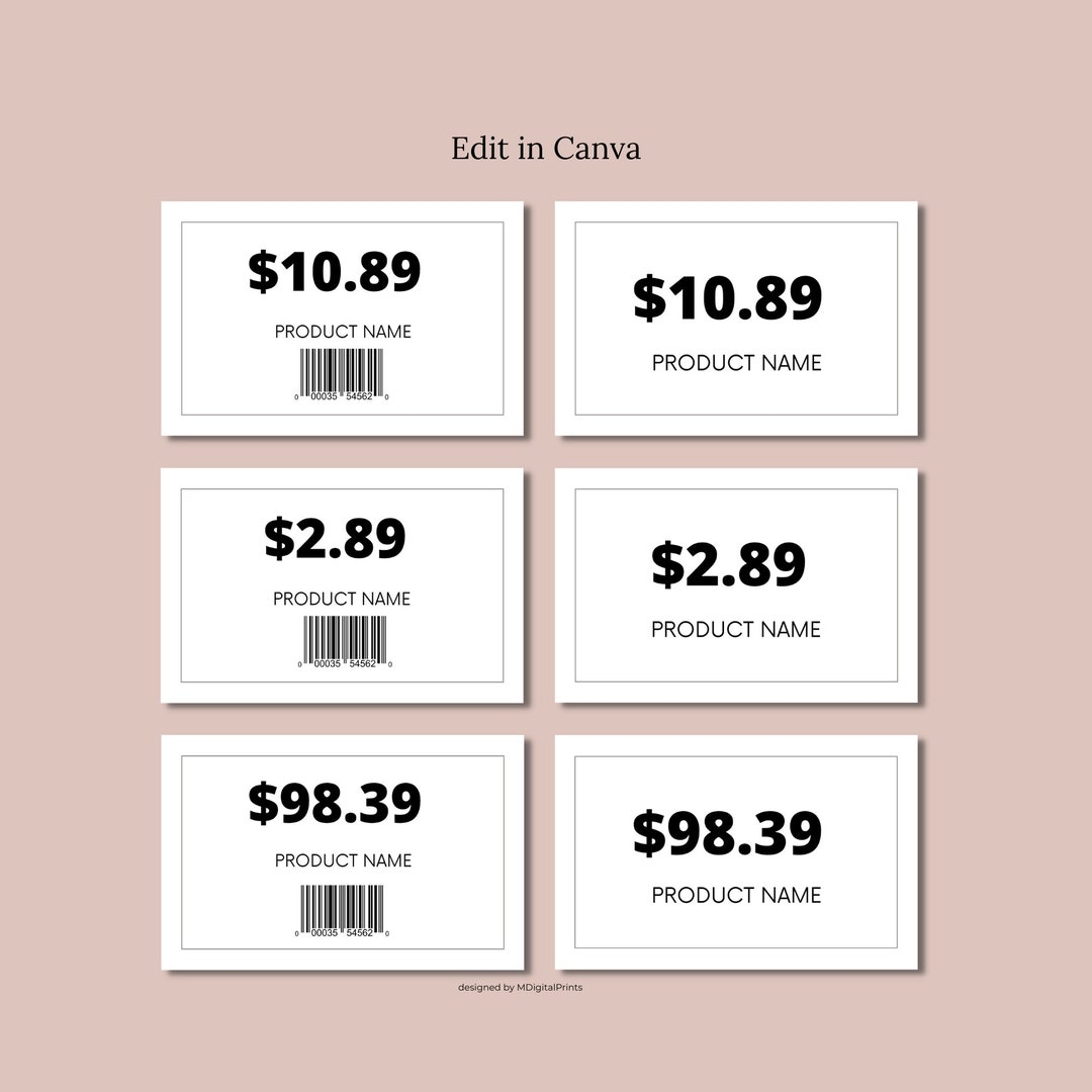 Free Printable Large Price Tag Templates