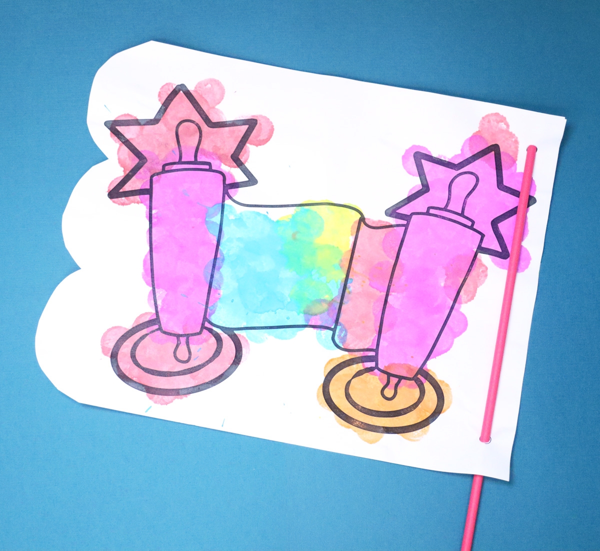 Simchat Torah Flags To Color U0026 Craft Jewish Moms U0026 Crafters