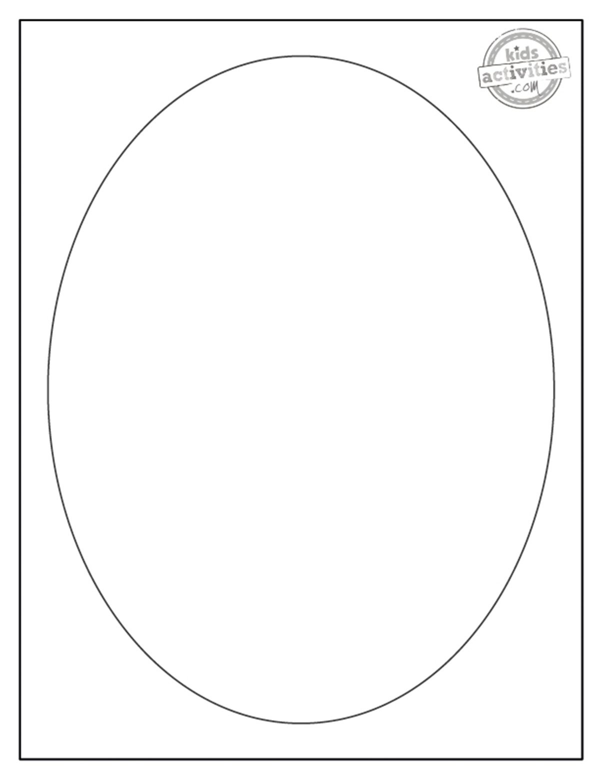 Free Printable Large Oval Template