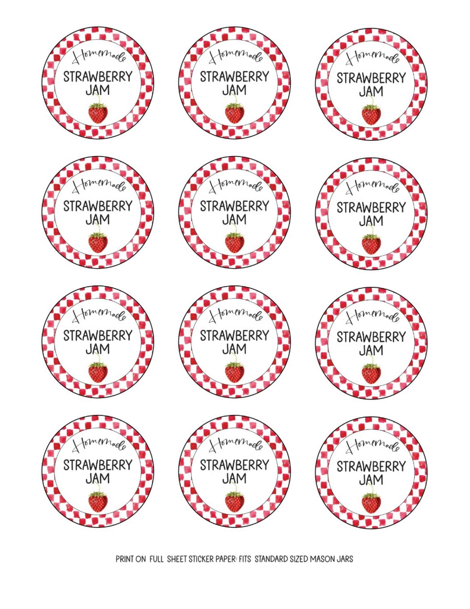 Free Printable Jam Jar Labels Template