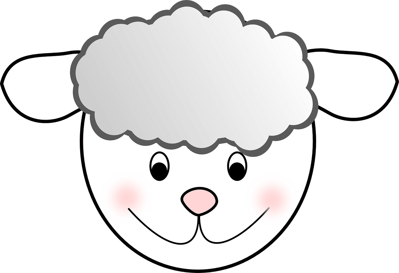 Smiling Lamb Face Free Vector Clipart Images On Creazilla