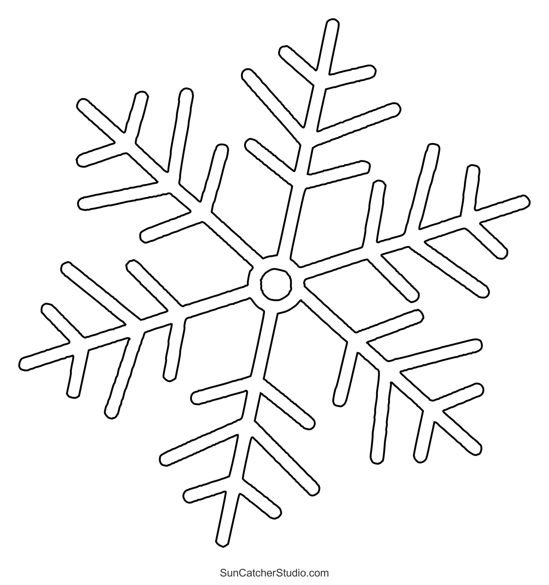 Free Printable Printable Snowflake Template Easy