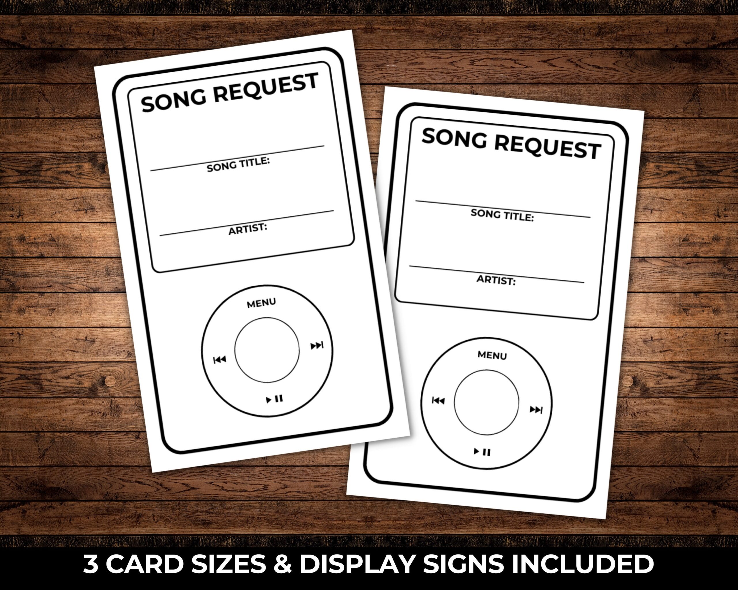 Song Request Cards U0026 Signs Karaoke Band DJ Printable Song Request Tags Wedding Reception Prom Dance Party Music Player Enclosure Card Etsy Australia
