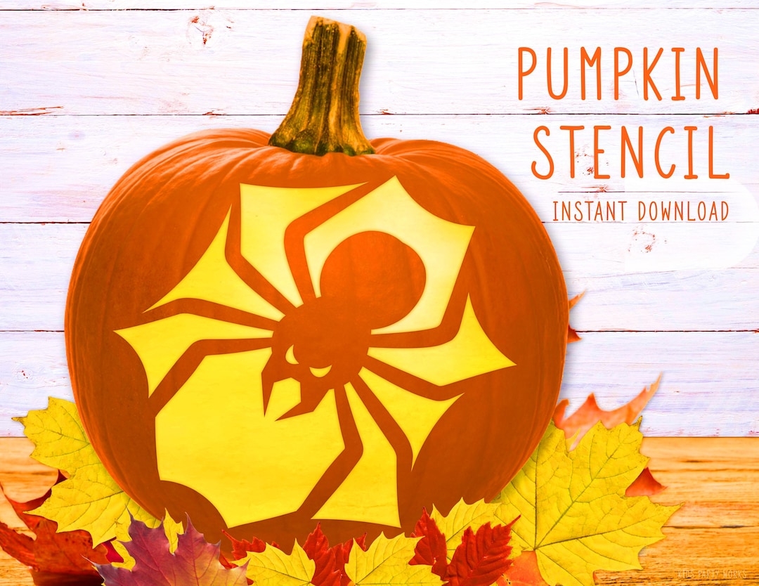 Free Printable Pumpkin Carving Templates Spider