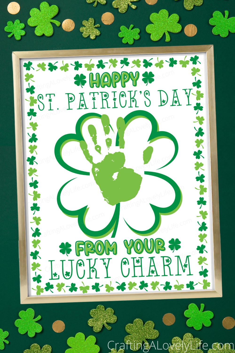St Patrick s Day Handprint Craft With Free Printable St Patrick s Day Handprint Craft With Free Printable