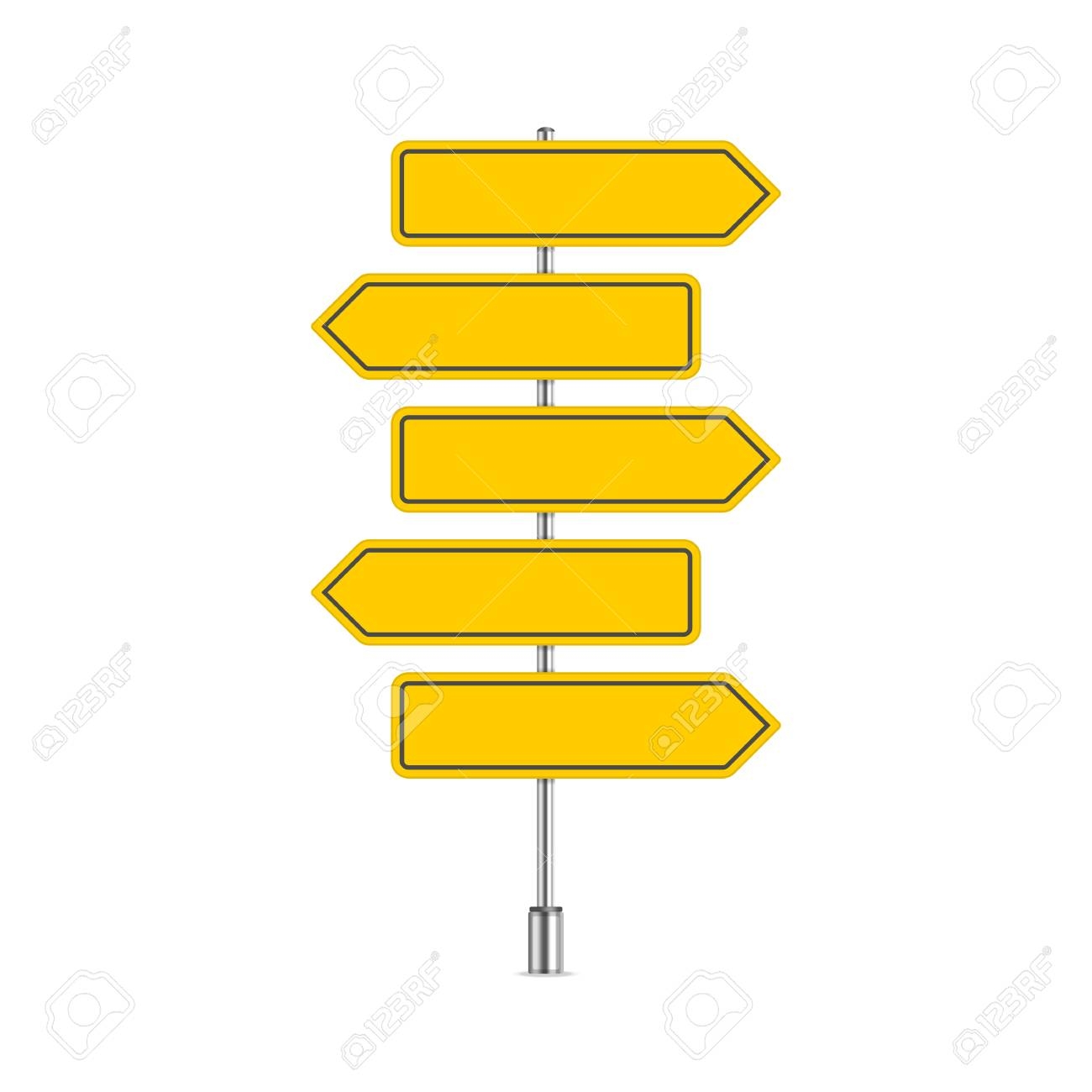 Street Sign Template With Place For Text Blank Road Signs 